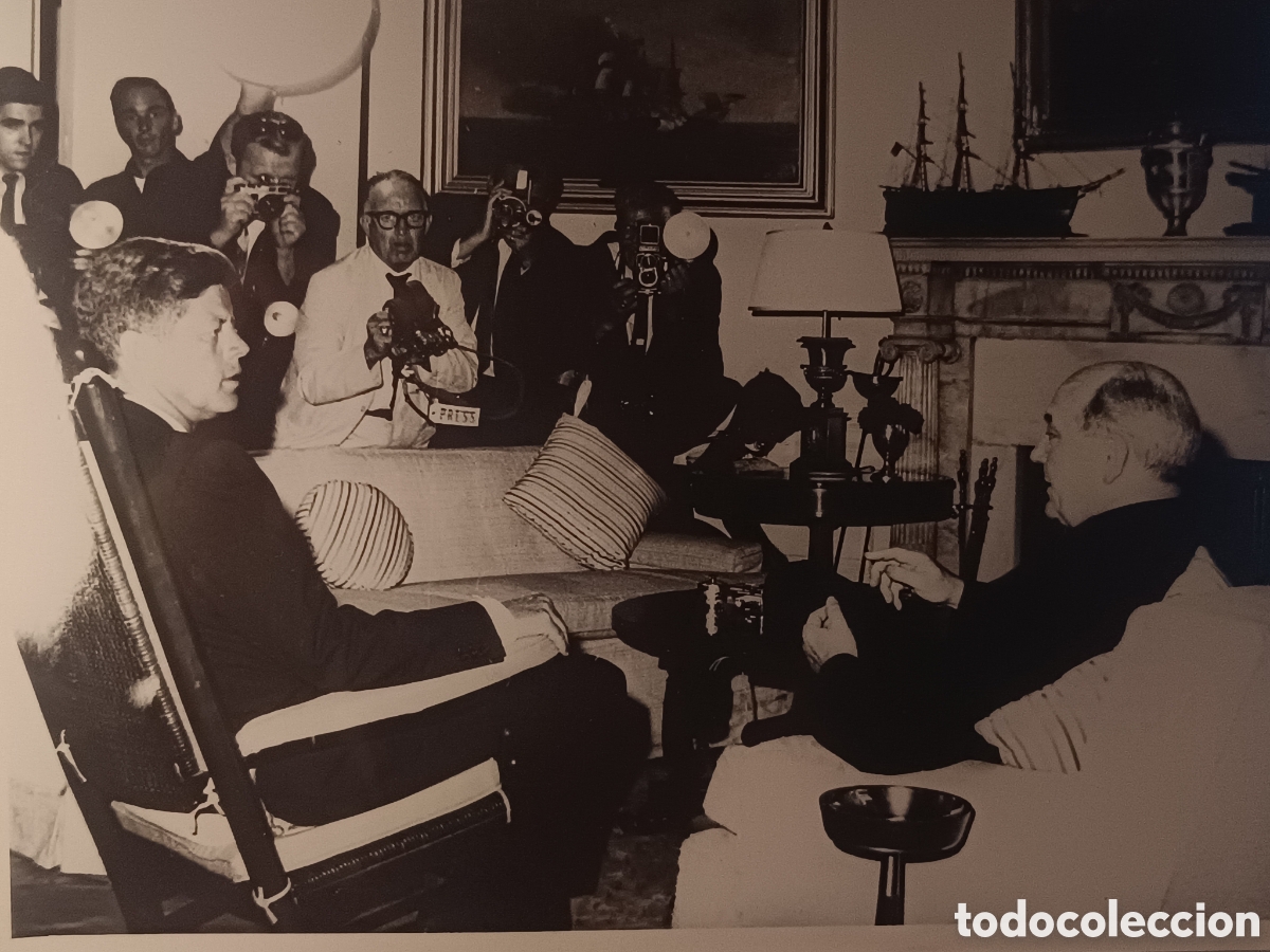 Fotograf&iacute;a antigua: FOTO PRENSA 1963 KENNEDY Y DEAN RUSK- TRATADO NUCLEAR MOSC&Uacute;- AGENCIA CIFRA
