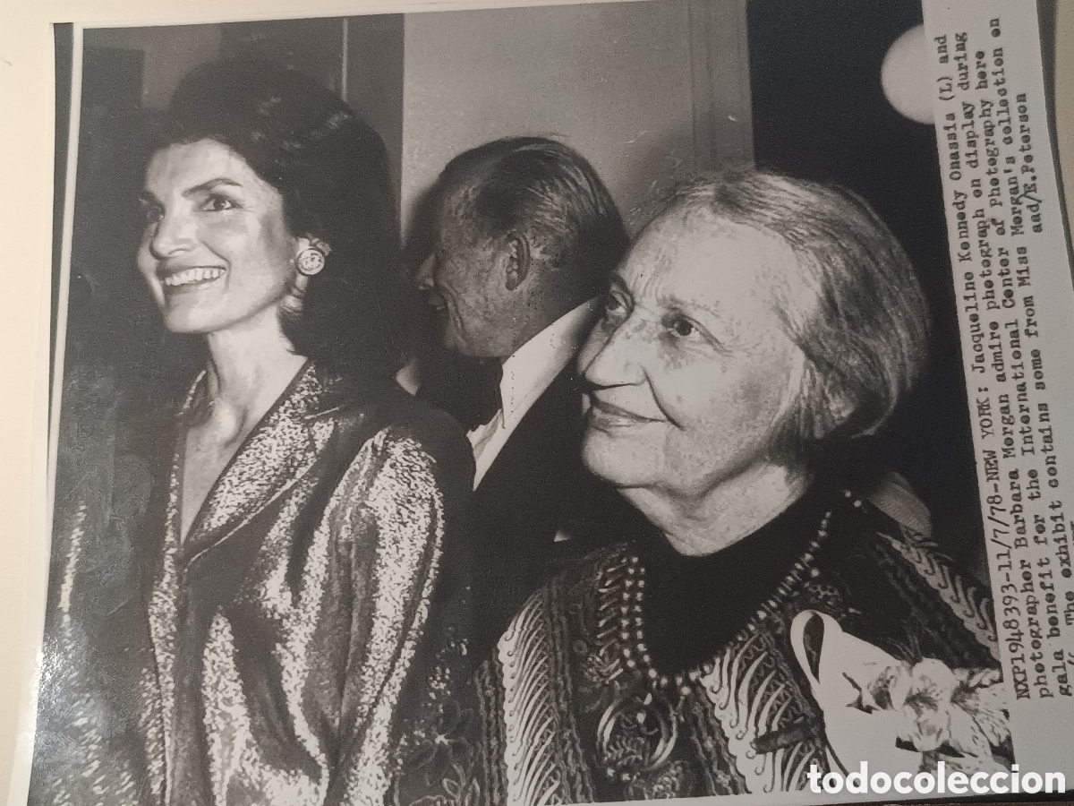Fotograf&iacute;a antigua: JAQUELINE KENNEDY ONASSIS Y BARBARA MORGAN, NUEVA YORK 1978- FOTOGRAF&Iacute;A DE PRENSA UPI