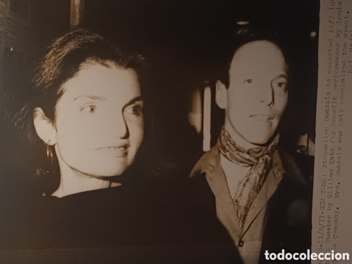Photographie ancienne: FOTO PRENSA 1977 JACKIE KENENDY ONASSIS Y WILLIAM KATZ EN NUEVA YORK UPI