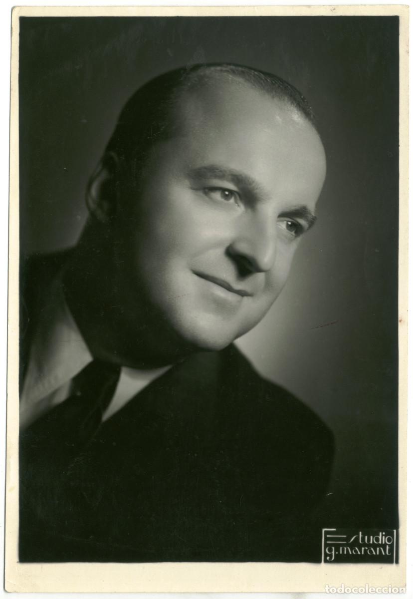 Fotograf&iacute;a antigua: Actor Louis Rialland_Photo G. Marant 18x13 cm.