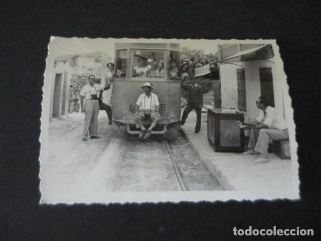 Fotograf&iacute;a antigua: MALLORCA TRANVIA EN LA CUEVA DE GENOVA ANTIGUA FOTOGRAFIA 7 X 10 CM