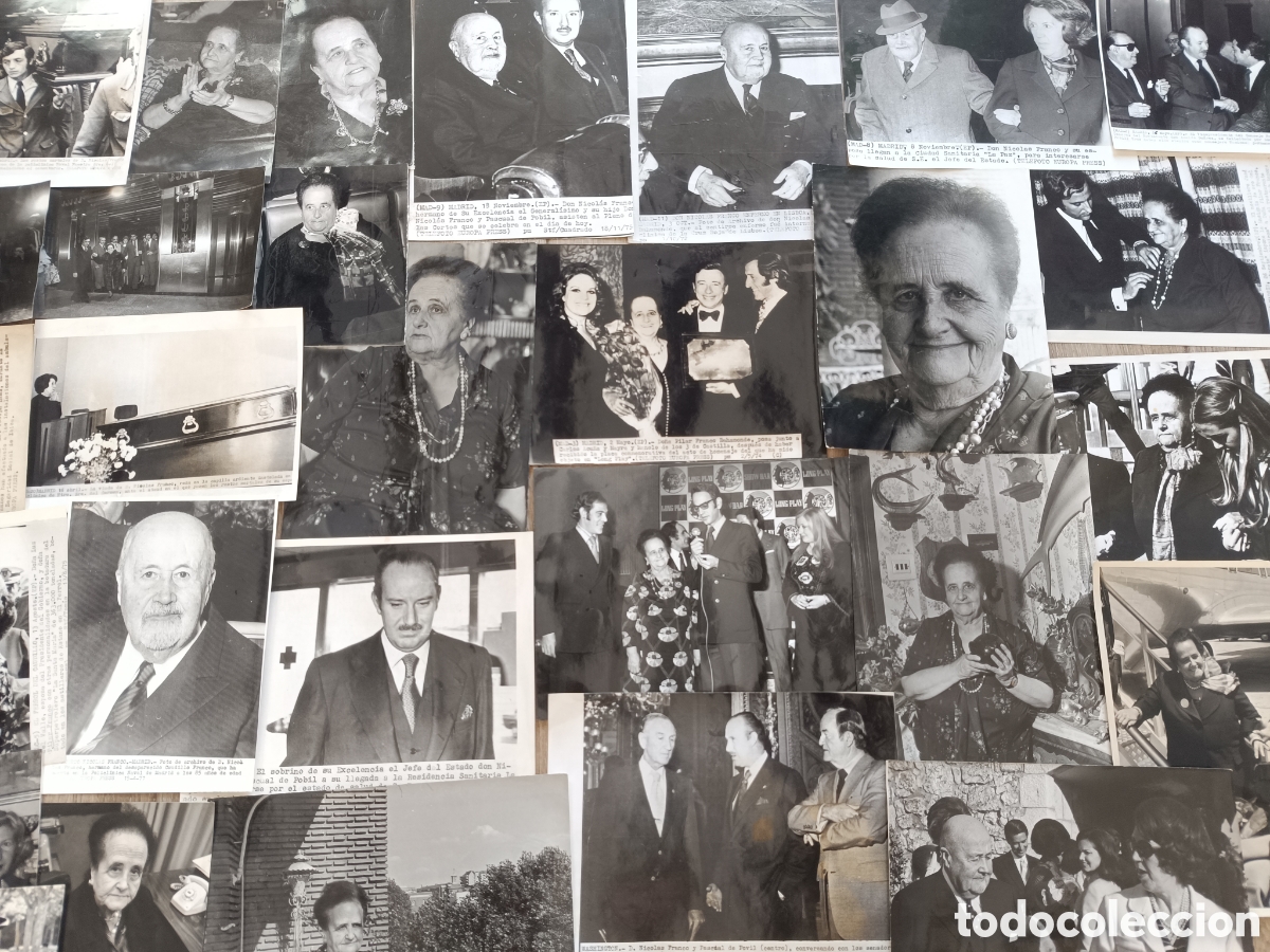 Fotograf&iacute;a antigua: LOTE 29 FOTOGRAF&Iacute;AS DE ARCHIVO DE PRENSA PILAR FRANCO, NICOLAS FRANCO E HIJO, A&Ntilde;OS 70
