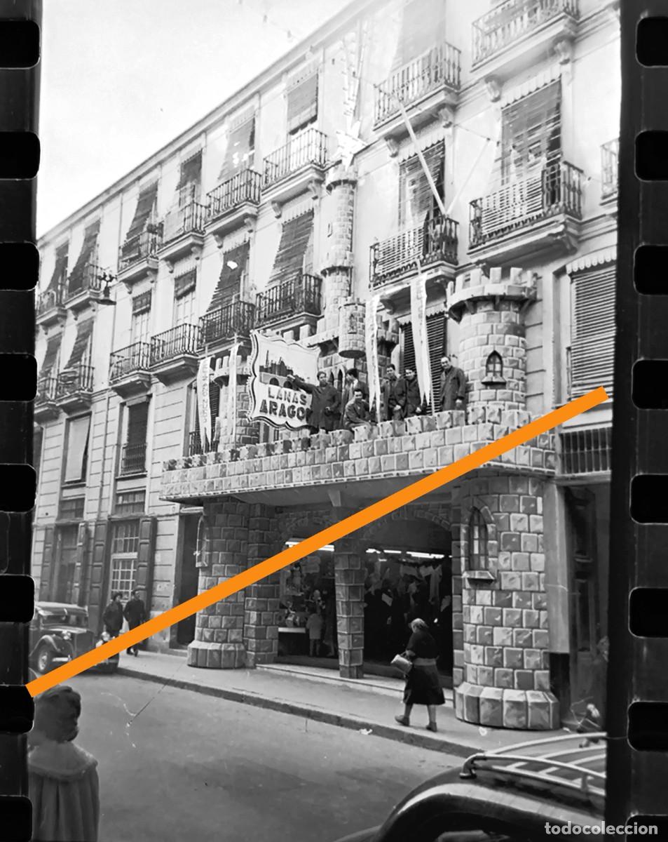 Fotograf&iacute;a antigua: Antiguo negativo de fotograf&iacute;a. Edificio de Lanas Arag&oacute;n. Valencia. A&ntilde;os 50/60.