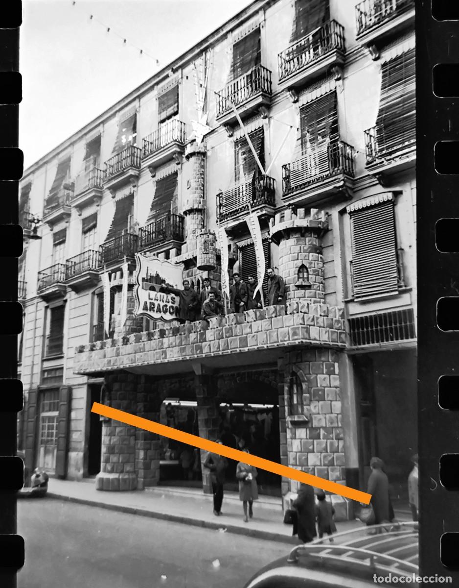 Fotograf&iacute;a antigua: Antiguo negativo de fotograf&iacute;a. Edificio de Lanas Arag&oacute;n. Valencia. A&ntilde;os 50/60.
