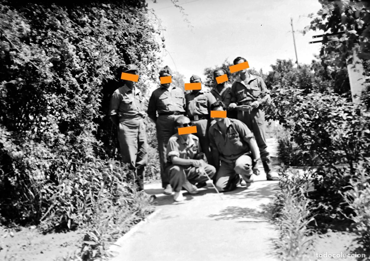 Fotograf&iacute;a antigua: Antiguo negativo de fotograf&iacute;a. Militar.
