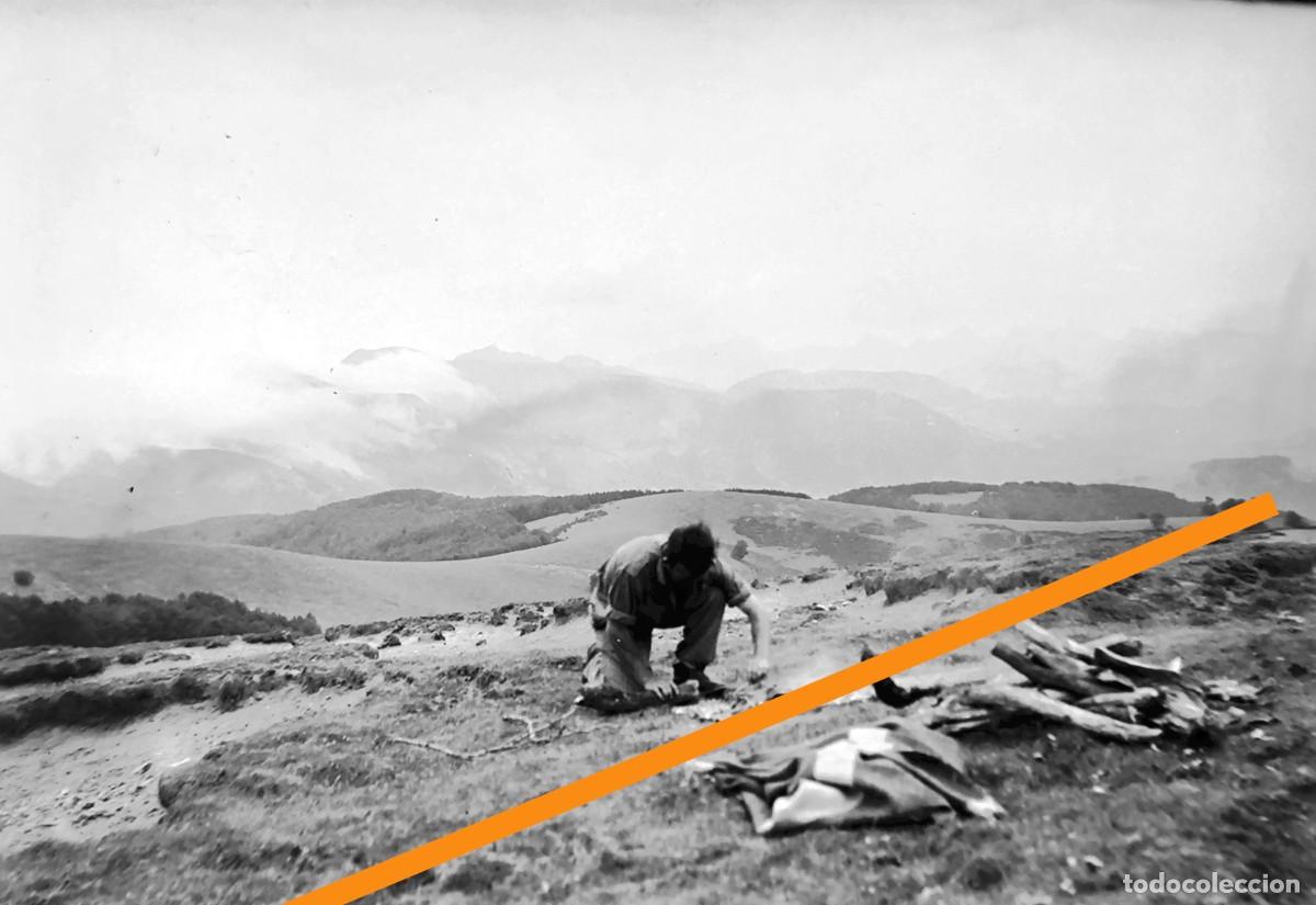 Fotograf&iacute;a antigua: Antiguo negativo de fotograf&iacute;a. Militar.