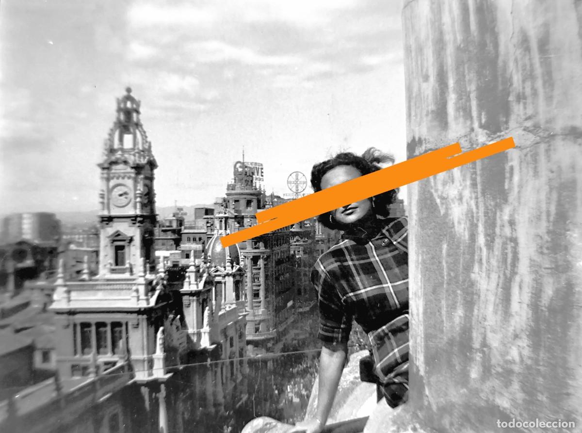 Fotograf&iacute;a antigua: Antiguo negativo de fotograf&iacute;a. Valencia. A&ntilde;os 40.