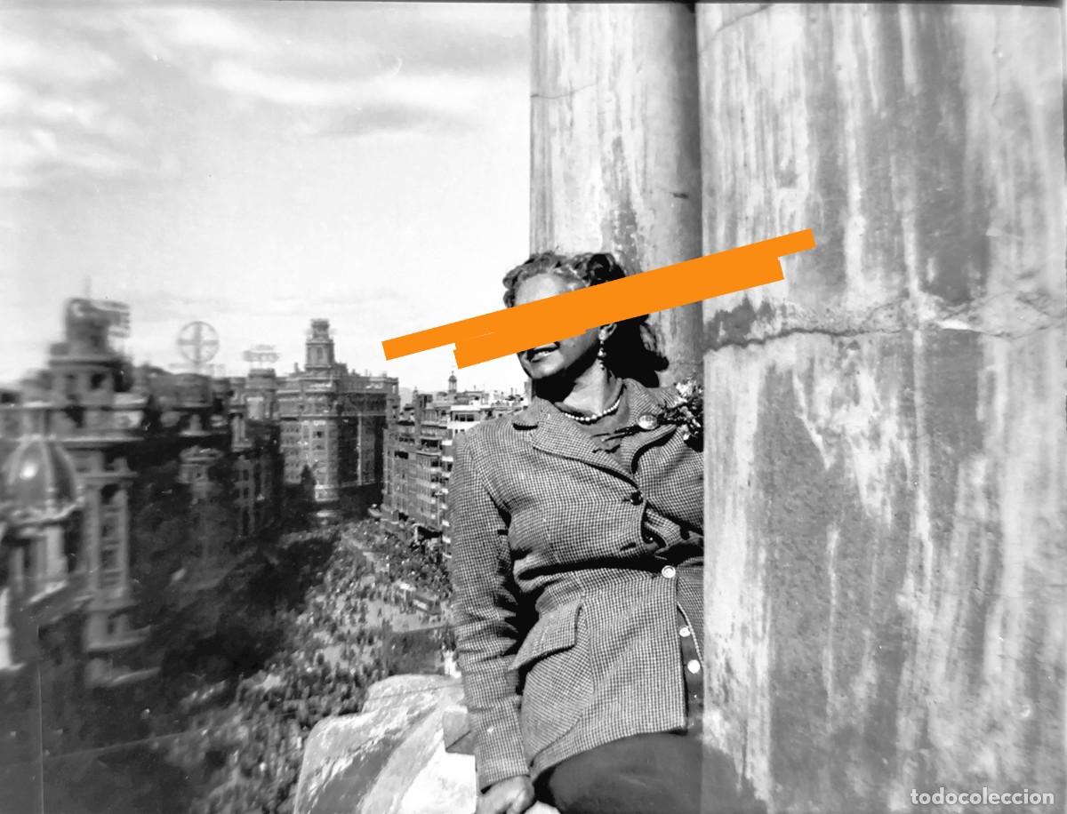 Fotograf&iacute;a antigua: Antiguo negativo de fotograf&iacute;a. Valencia. A&ntilde;os 40.