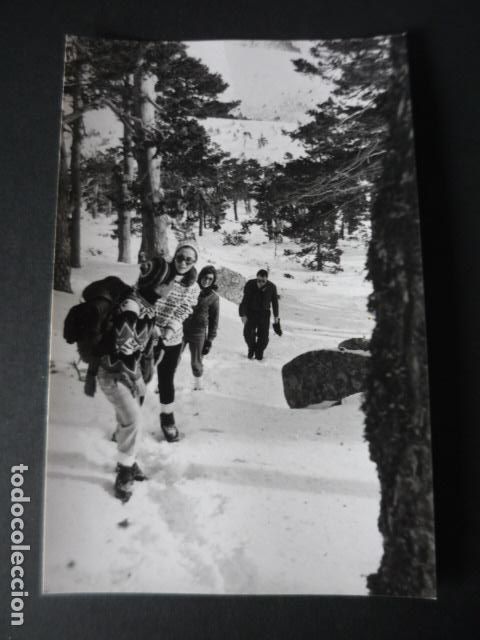 Fotografia antica: PUERTO DE NAVACERRADA MADRID EXCURSIONISTAS MONTA&Ntilde;ISMO ANTIGUA FOTOGRAF&Iacute;A TAMA&Ntilde;O POSTAL