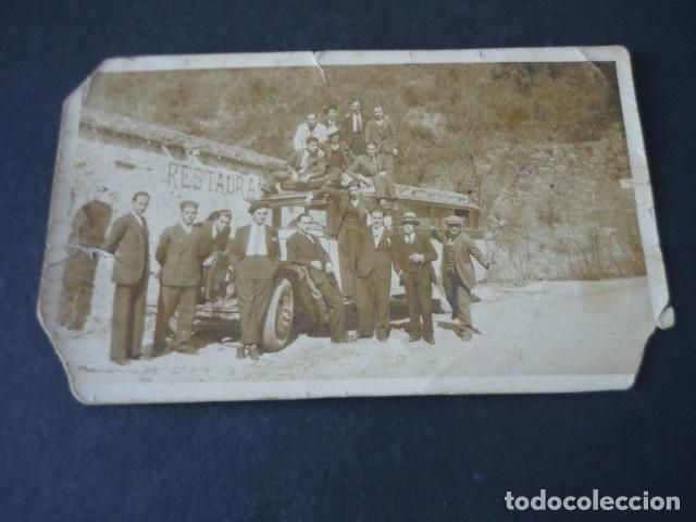 Fotograf&iacute;a antigua: CIUDAD REAL AUTOBUS MANZANARES VALDEPE&Ntilde;AS MADRID ANTIGUA FOTOGRAFIA A&Ntilde;OS 20 6,5 X 11 CM