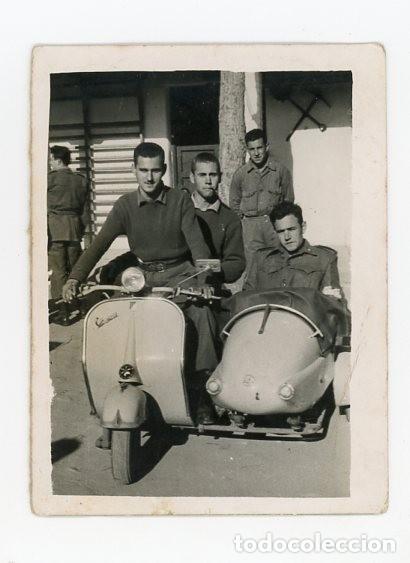 Photographie ancienne: MOTO VESPA CON SIDECAR. FOTOGRAFIA