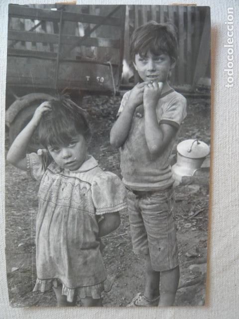 Fotografia antiga: MONFORTE DE LEMOS LUGO NI&Ntilde;OS ANTIGUA FOTOGRAFIA ORIGINAL 12 X 18 CM