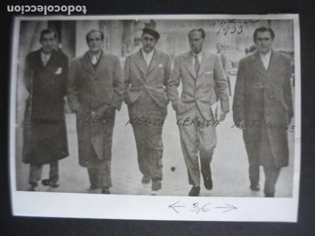Alte Fotografie: PABLO NERUDA RAFAEL ALBERTI JOSE BERGAMIN LUIS CERNUDA ALTOLAGUIRRE ANTIGUA FOTOGRAFIA 1973 13 X 18