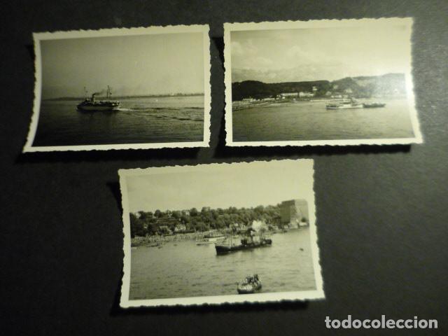 Photographie ancienne: HAMBURGO ALEMANIA REGRESO LEGION CONDOR 3 FOTOGRAFIAS POR SOLDADO ALEMAN GUERRA CIVIL 6 X 9 CM