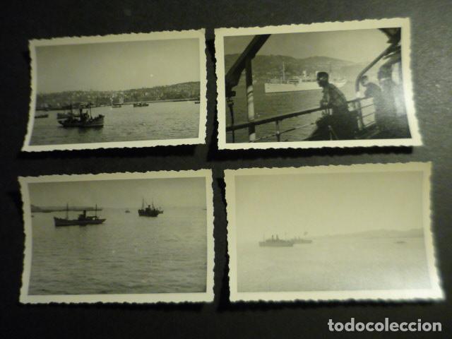 Fotograf&iacute;a antigua: VIGO PONTEVEDRA PARTIDA LEGION CONDOR 4 FOTOGRAFIAS POR SOLDADO ALEMAN GUERRA CIVIL 6 X 9 CM