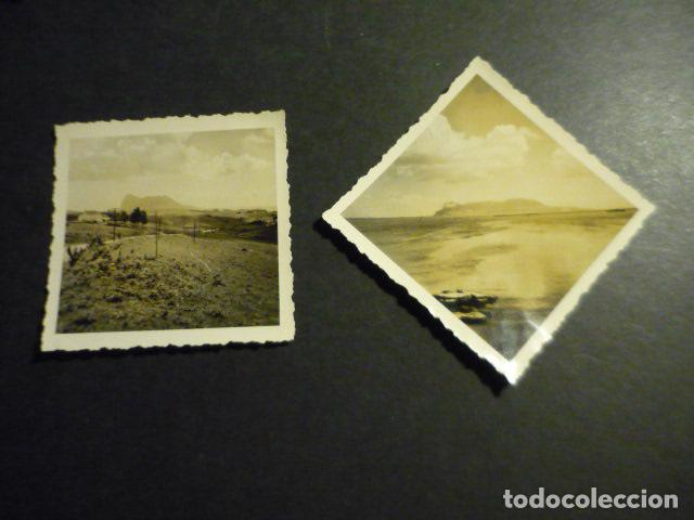Photographie ancienne: ALGECIRAS CADIZ GIBRALTAR 2 FOTOGRAFIAS POR SOLDADO ALEMAN LEGION CONDOR GUERRA CIVIL 6,2 X 6,2 CM