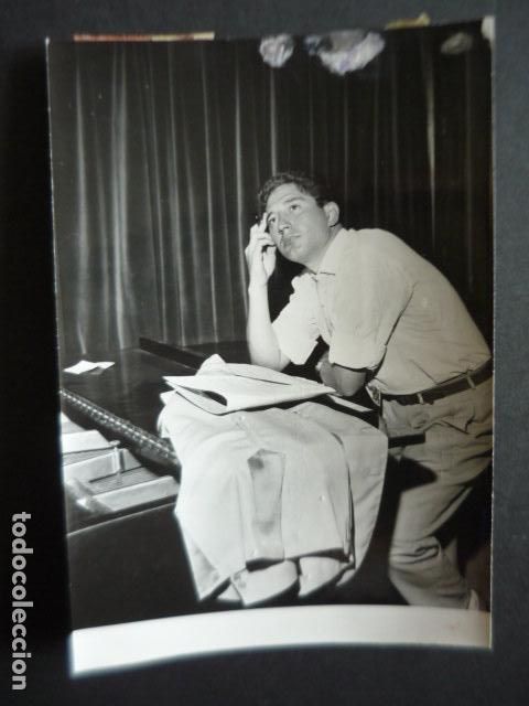 Antique Photography: PEDRO SAEZ CANTANTE MUSICO LOCUTOR DE VALDEPE&Ntilde;AS ANTIGUA FOTOGRAFIA ORIGINAL 11 X 17 CM