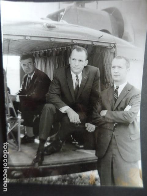 Antique Photography: JAMES MCDIVITT EDWARD WHITE ASTRONAUTAS NASA ANTIGUA FOTOGRAFIA ORIGINAL 18 X 24 CM
