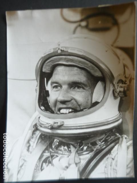 Antique Photography: LEROY GORDON COOPER ASTRONAUTA NASA ANTIGUA FOTOGRAFIA ORIGINAL 18 X 24 CM