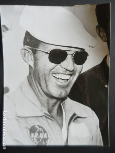 Photographie ancienne: LEROY GORDON COOPER ASTRONAUTA NASA ANTIGUA FOTOGRAFIA ORIGINAL 18 X 24 CM