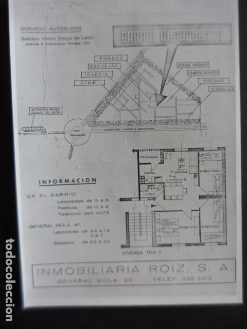 Fotografia antiga: MADRID BARRIO DEL AEROPUERTO ANTIGUA FOTOGRAFIA ORIGINAL 13 X 18 CM