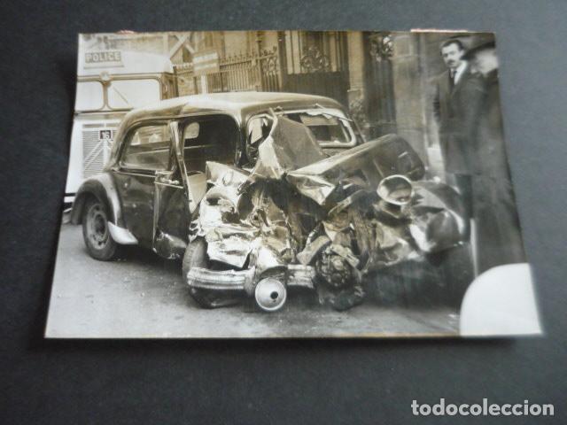 Fotograf&iacute;a antigua: ACCIDENTE AUTOMOVIL CITROEN ANTIGUA FOTOGRAFIA ORIGINAL 18 X 12 CM