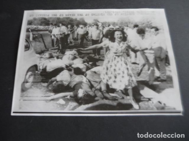 Fotograf&iacute;a antigua: MONZA ITALIA ACCIDENTE CIRCUITO AUTOMOVILISMO ANTIGUA FOTOGRAFIA ORIGINAL 24 X 18 CM