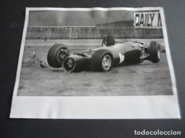 Photographie ancienne: AINTREE CIRCUITO AUTOMOVILISMO ACCIDENTE ANTIGUA FOTOGRAFIA ORIGINAL 20 X 25 CM