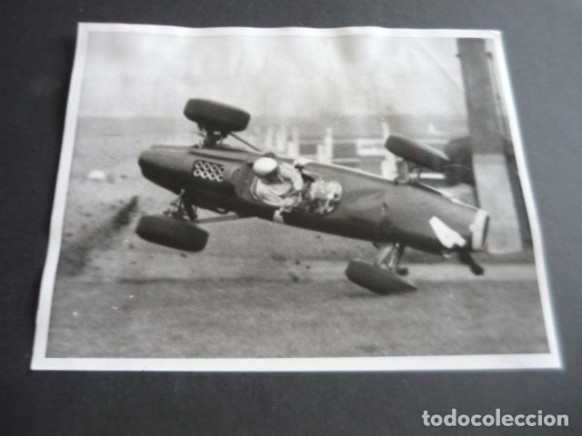 Antique Photography: AINTREE CIRCUITO AUTOMOVILISMO ACCIDENTE ANTIGUA FOTOGRAFIA ORIGINAL 20 X 25 CM