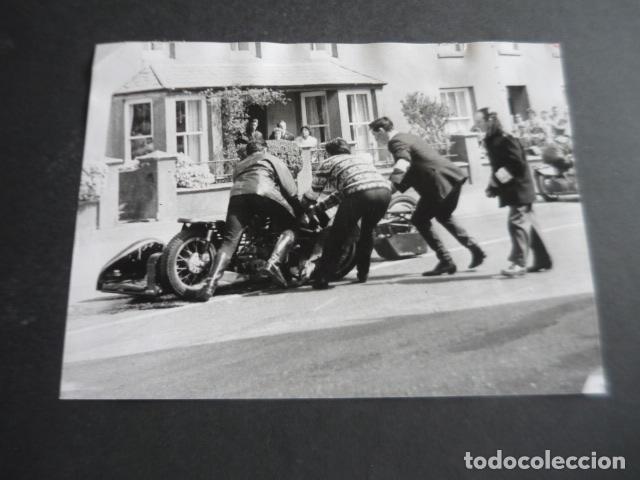 Photographie ancienne: ISLA DE MAN CIRCUITO MOTOCICLISMO ACCIDENTE ANTIGUA FOTOGRAFIA ORIGINAL 15 X 20 CM