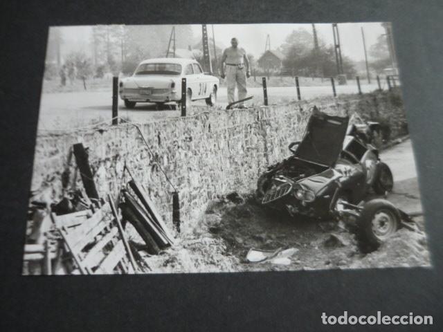 Antique Photography: FRANCORCHAMPS BELGICA CIRCUITO AUTOMOVILISMO ACCIDENTE ANTIGUA FOTOGRAFIA ORIGINAL 18 X 13 CM