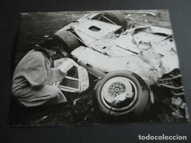 Photographie ancienne: XXIV HORAS DE LE MANS AUTOMOVILISMO ACCIDENTE ANTIGUA FOTOGRAFIA ORIGINAL 18 X 24 CM