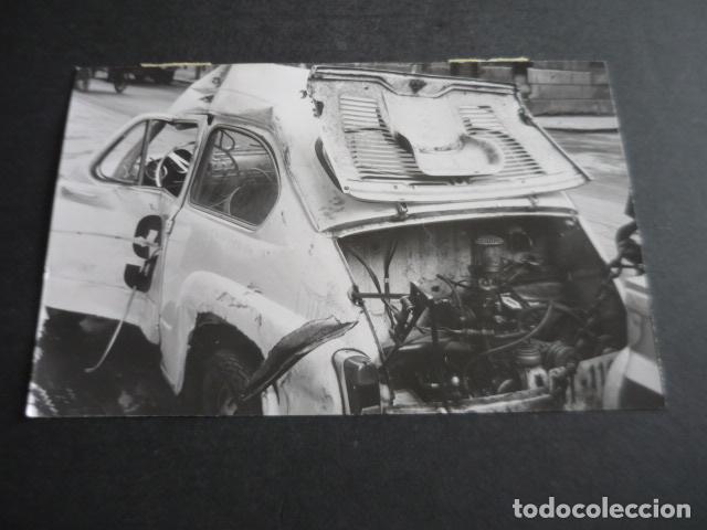 Antique Photography: CASA DE CAMPO MADRID RALLYE RACE AUTOMOVILISMO ACCIDENTE ANTIGUA FOTOGRAFIA ORIGINAL 18 X 12 CM