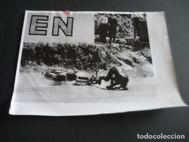 Antique Photography: BRANDS HATCH REINO UNIDO AUTOMOVILISMO ACCIDENTE ANTIGUA FOTOGRAFIA ORIGINAL 18 X 24 CM