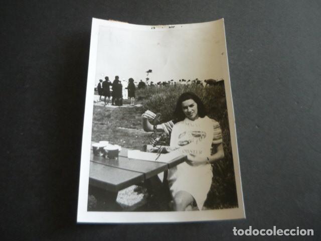 Fotografia antica: NATALIA FIGUEROA ESCRITORA EN MAINE ANTIGUA FOTOGRAFIA ORIGINAL 18 X 12 CM