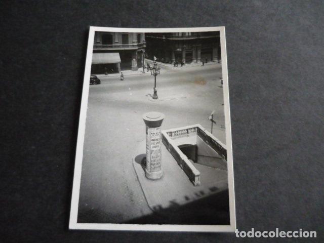 Antique Photography: MADRID BOCA DE METRO GRAN VIA RED DE SAN LUIS ANTIGUA FOTOGRAFIA 6 X 8,5 CM