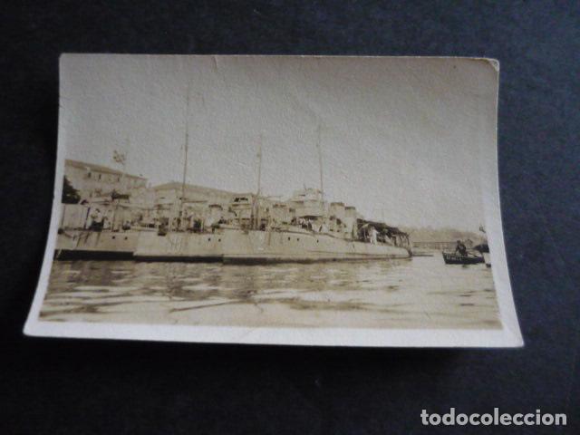 Fotograf&iacute;a antigua: SANTANDER BUQUES ARMADA MARINA DE GUERRA EN LOS MUELLES ANTIGUA FOTOGRAFIA 6 X 4 CM