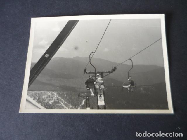 Alte Fotografie: PUERTO DE NAVACERRADA MADRID TELESILLA ANTIGUA FOTOGRAFIA 7,5 X 10,5 CM
