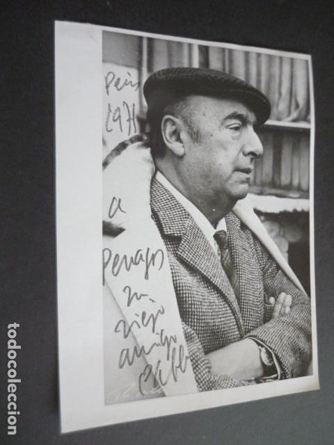 Alte Fotografie: PABLO NERUDA ESCRITOR ANTIGUA FOTOGRAFIA 24 X 18 CM