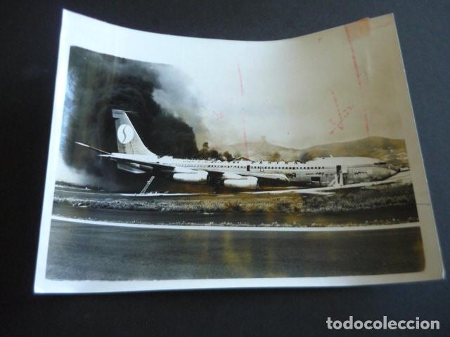 Fotografia antica: LOS RODEOS TENERIFE ACCIDENTE AVIACION ANTIGUA FOTOGRAFIA ORIGINAL 18 X 24 CM