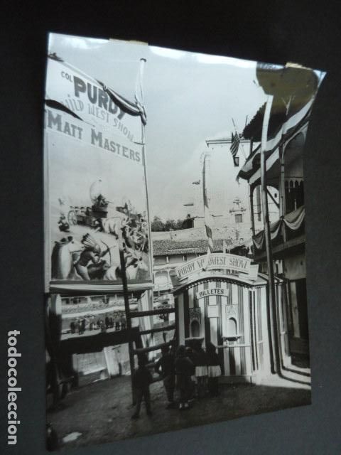 Fotografia antiga: CHINCHON MADRID RODAJE PELICULA EL FABULOSO MUNDO DEL CIRCO ANTIGUA FOTOGRAFIA ORIGINAL 18 X 24 CM