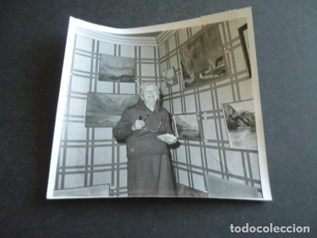 Antique Photography: AGNES MACAURA PINTORA ANTIGUA FOTOGRAFIA ORIGINAL 12 X 12,5 CM