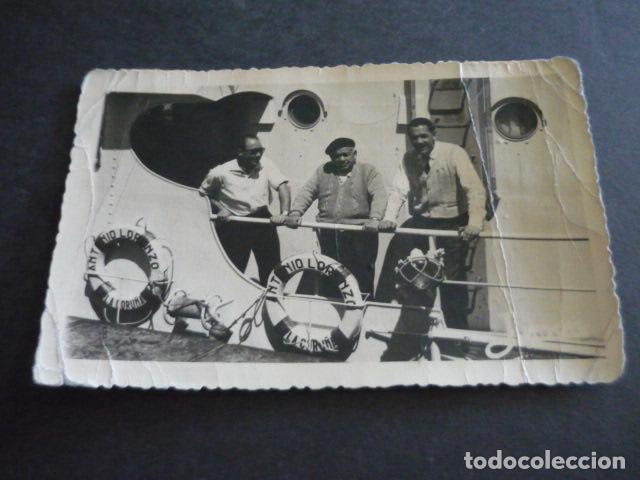 Fotografia antiga: LA CORU&Ntilde;A BARCO PESQUERO ANTONIO LORENZO ANTIGUA FOTOGRAFIA ORIGINAL 9 X 14 CM