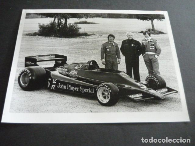 Photographie ancienne: AUTOMOVIL LOTUS FORMULA 1 JPS MARK IV AUTOMOVILISMO CARRERAS FOTOGRAFIA ORIGINAL 16 X 21 CM