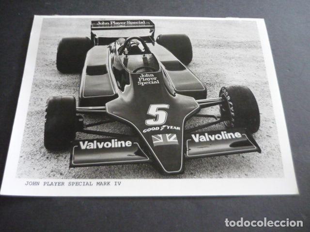Alte Fotografie: AUTOMOVIL LOTUS JPS MARK IV FORMULA 1 AUTOMOVILISMO CARRERAS FOTOGRAFIA ORIGINAL 16 X 20 CM