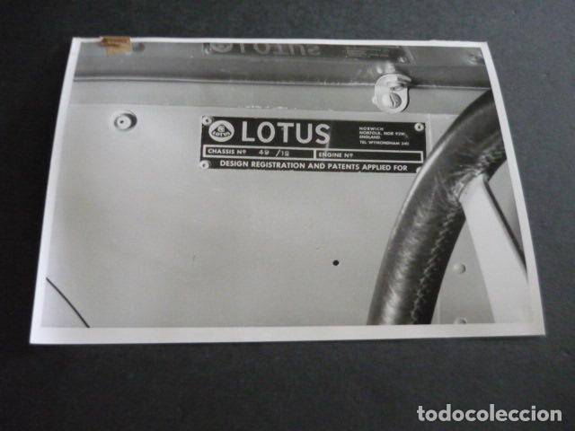 Alte Fotografie: AUTOMOVIL LOTUS FORMULA 1 49 AUTOMOVILISMO CARRERAS FOTOGRAFIA ORIGINAL 13 X 18 CM