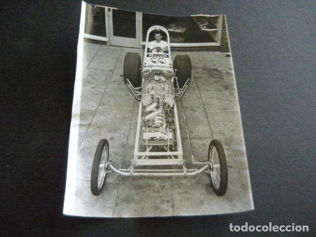 Fotografia antica: SILVERSTONE DRAGSTER AUTOMOVIL AUTOMOVILISMO ANTIGUA FOTOGRAFIA ORIGINAL 15 X 20 CM