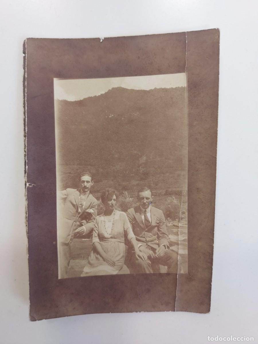 Fotograf&iacute;a antigua: FOTOGRAFIA ANTIGUA BROTO (HUESCA) A&Ntilde;O 1919 GRUPO EN PIRINEO ARAGONES. 6 X 9 CM