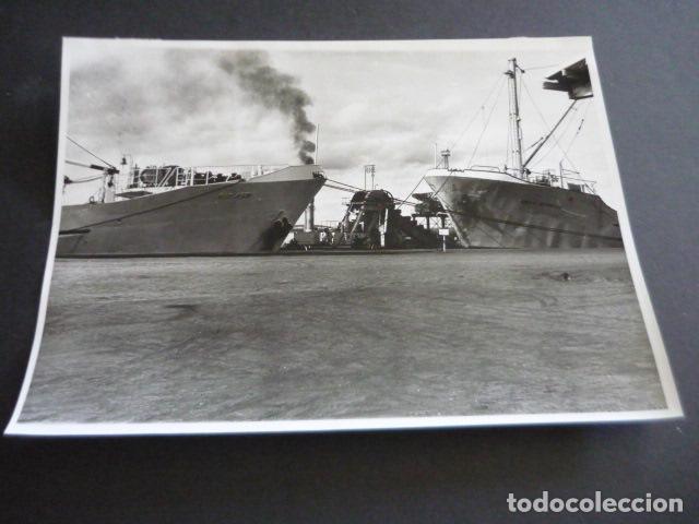 Fotografia antica: HUELVA PETROLEROS RIO ASON Y SIERRA ESTRELLA ANTIGUA FOTOGRAFIA ORIGINAL 24 X 18 CM