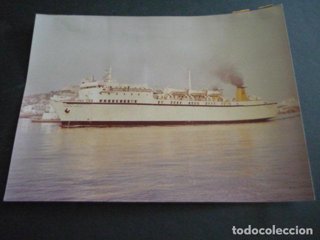 Fotografia antica: BUQUE MONTE CONTES COMPA&Ntilde;IA AZNAR ANTIGUA FOTOGRAFIA ORIGINAL 24 X 18 CM